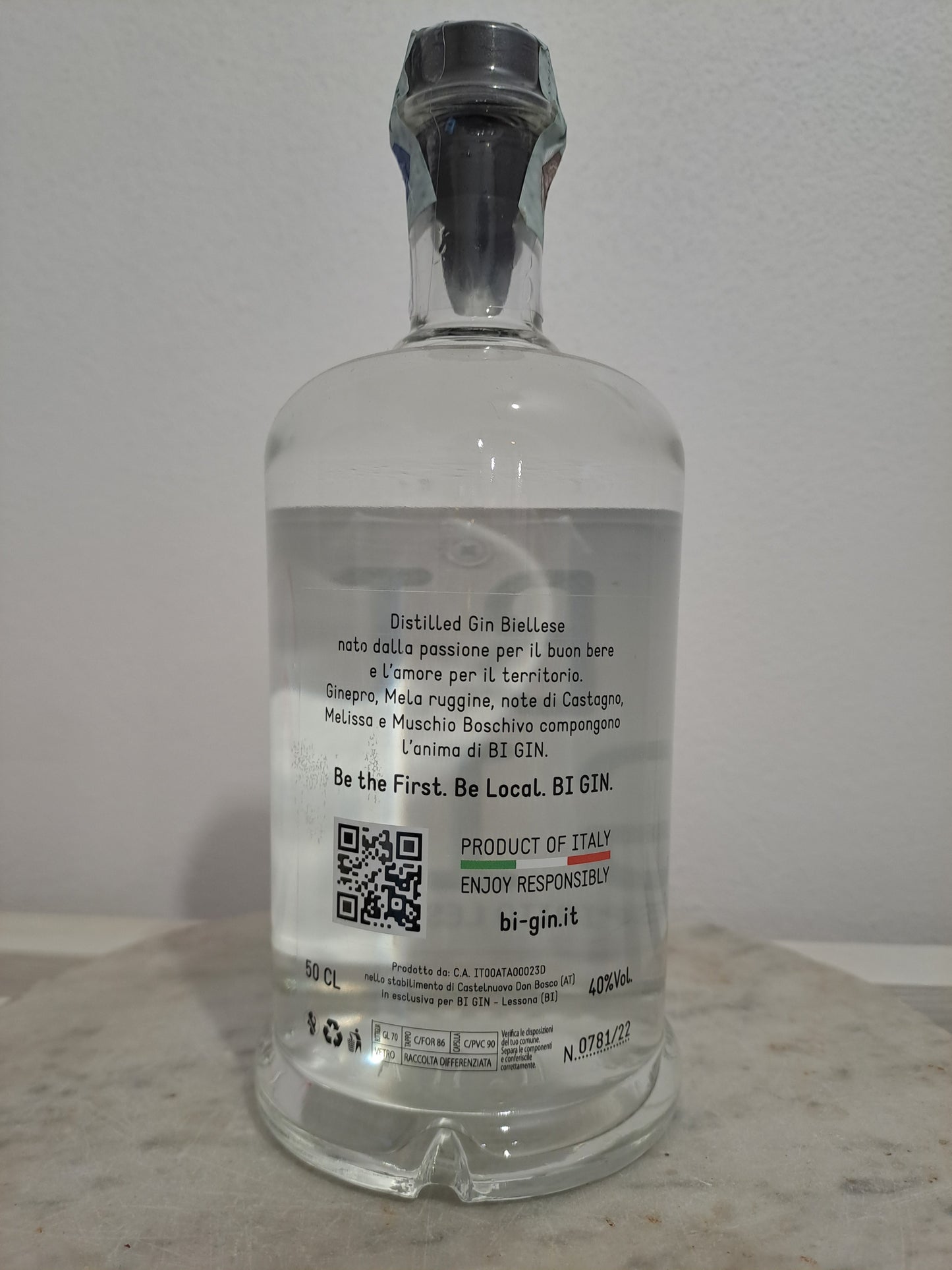 BI GIN - Distilled Gin from Biella