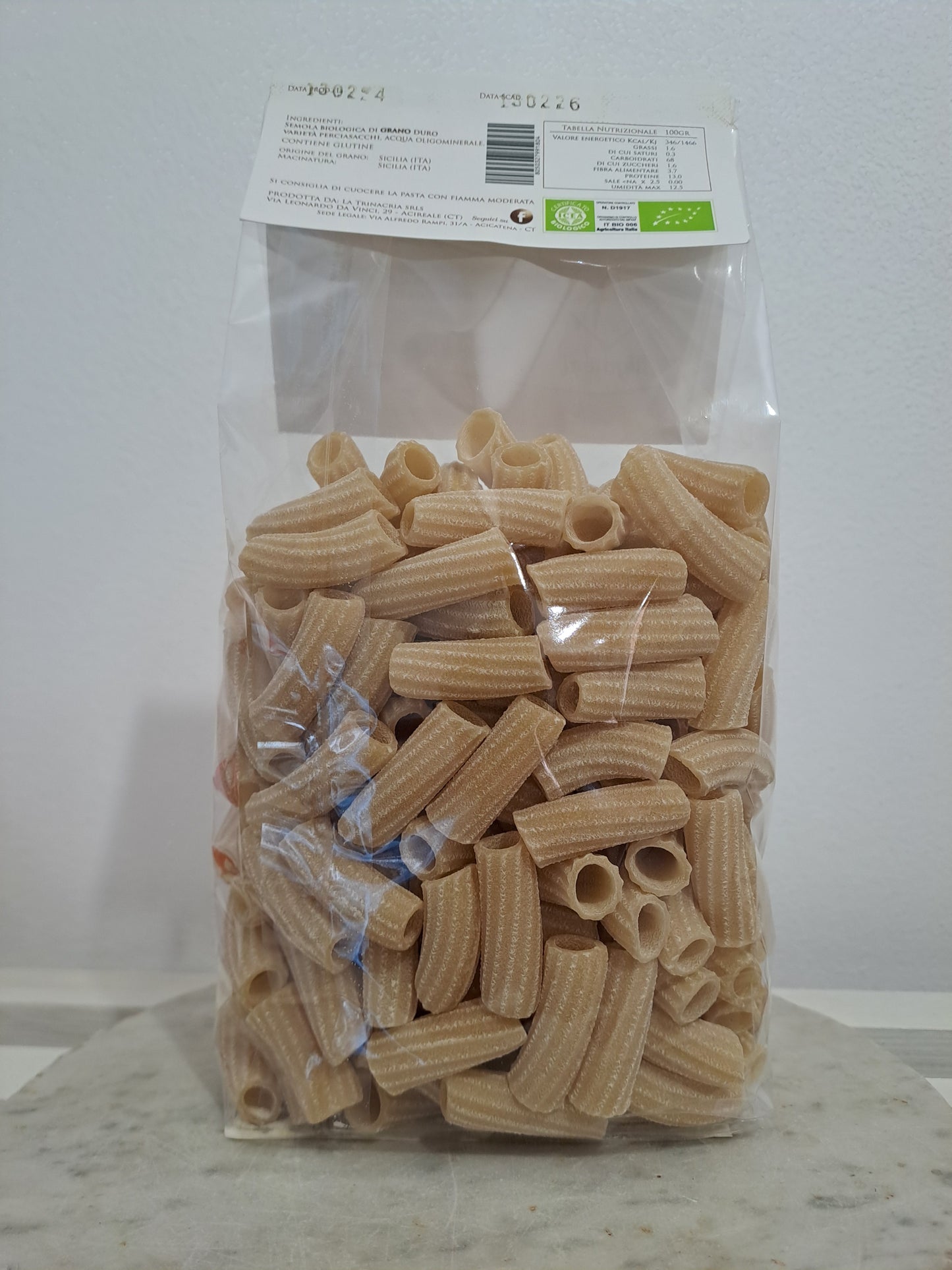 Pasta di Grano Perciasacchi Bio - Rigatoni