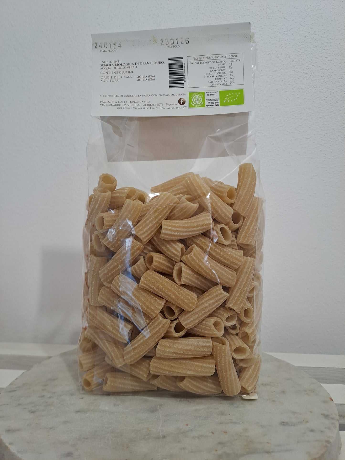 Pasta di Grano Duro Siciliano - Rigatoni